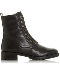 Dune - Wide Fit 'prestone' Leather Lace Up Boots - Lyst