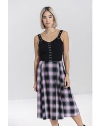 Hell Bunny - Hayley Tartan High Waist Midi Skirt - Lyst