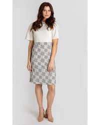 Enorsia - Textured Jersey Mini Dress - Lyst