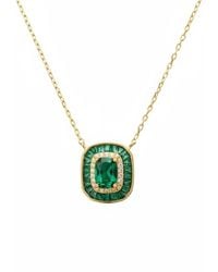 LÁTELITA London - Great Gatsby Pendant Necklace Emerald - Lyst