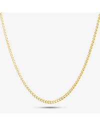 T.H.Baker - 9Ct 18 Inch Fine Flat Curb Chain 1.13.5864 - Lyst