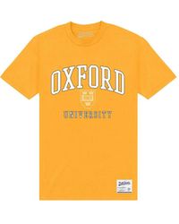 Oxford University - Crest T-shirt Gold Short Sleeve Crew Neck Tee - Lyst