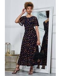 Jolie Moi - Julita Print Mesh Maxi Dress - Lyst
