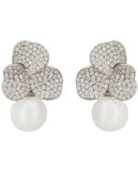 LÁTELITA London - Iris Flower & Pearl Dangle Earrings - Lyst