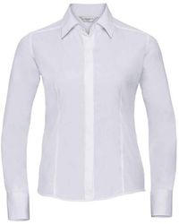 Russell Collection - Poplin Fitted Long-Sleeved Formal Shirt - Lyst