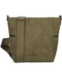 Enrico Benetti - Roxy Faux Leather Shoulder Bag With Nylon Strap - Lyst