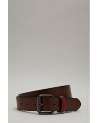Burton - Burnished Brown Belt With Red Patch On Loop - Lyst