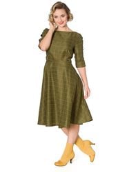 Banned Retro - Cheeky Check Fit & Flare Dress - Lyst