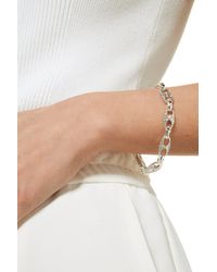 Karen Millen - Silver Plated Diamante Link Bracelet - Lyst