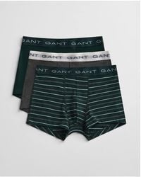 GANT - Striped 3 Pack Boxer Tartan - Lyst
