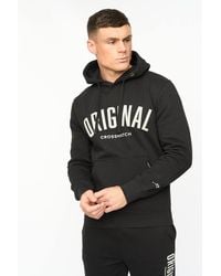 Crosshatch - Kensby Overhead Hoodie With Puff Print Branding - Lyst