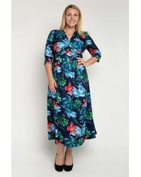 Jolie Moi - Twist Front Maxi Jersey Dress - Lyst