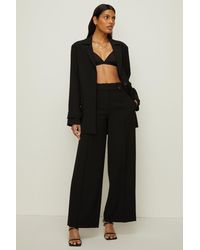 Oasis - Tab Detail High Waisted Tailored Trouser - Lyst