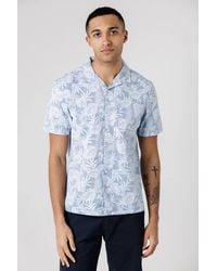 Tokyo Laundry - Cotton Short Sleeve Button-Up Tropical Print Shirt - Lyst