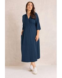 Evans - Cotton Henley Dress - Lyst