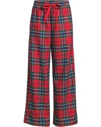 Lands' End - Plus Pure Cotton Flannel Wide Leg Pyjama Bottoms - Lyst