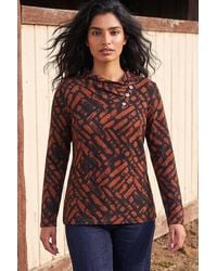 Roman - Abstract Print Stretch Jersey Tunic Top - Lyst