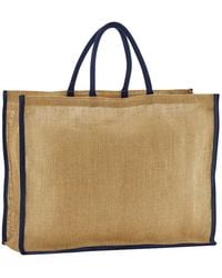 Westford Mill - Contrast Starched Jute Tote Bag - Lyst