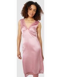 DEBENHAMS - Solid Nightdress With Lace - Lyst