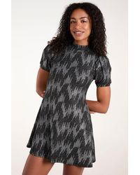 Blue Vanilla - Puff Sleeve Swing Dress - Lyst