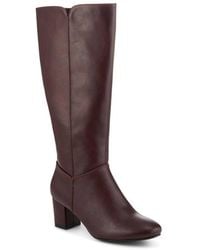 Pavers - Smart Block Heel Long Boots With Inside Zip - Lyst