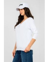 Love Lace - Everyday V Neck Cotton Elastane Blouse - Lyst