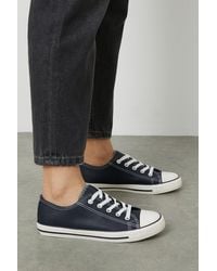 Dorothy Perkins - Wide Fit Faux Leather Icon Trainers - Lyst