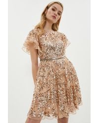Coast - Premium Sequin Embellished Mini Dress - Lyst