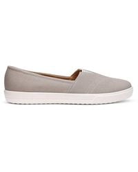 Hotter - Wide Fit 'Laurel' Canvas Slip-Ons - Lyst