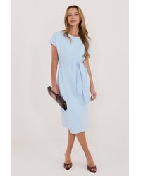 Love Lace - Classic Cotton Short Sleeve Midi Dress - Lyst
