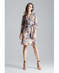Love Lace - Loose Shirt Dress With Tie Waist Collar Style 135765 - Lyst