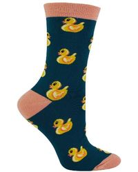Miss Sparrow - Funky Novelty Rubber Duck Pattern Soft Bamboo Socks - Lyst