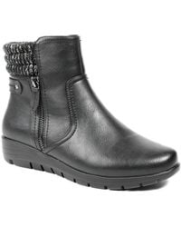 Pavers - Smart Knitted Cuff Wedged Ankle Boots - Lyst