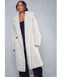MissPap - Oversized Teddy Faux Fur Coat - Lyst