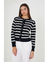 Brave Soul - 'durham' Striped Knitted Cardigan - Lyst