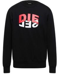 DIESEL - Reverse Logo Black Sweater - Lyst