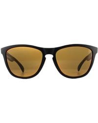 Oakley - Square Matte Black Prizm Bronze Sunglasses - Lyst