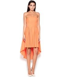 Love Lace - Asymmetrical Strapless Dress With Elastic - Lyst