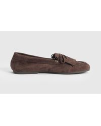 Oasis - Laura Faux Suede Tassel Detail Boat Shoes - Lyst