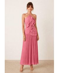 Style Cheat - Pleated Halter Maxi Dress - Lyst