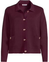 Lands' End - Cropped Knit Blazer - Lyst