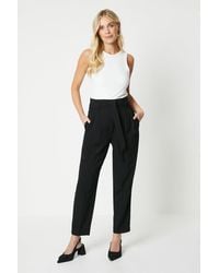 PRINCIPLES - Petite High Waist Paperbag Tapered Trouser - Lyst
