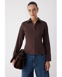 WOVCOR - Waist-Fitted Cotton Woven Shirt - Lyst