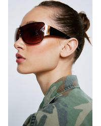 Nasty Gal - Colored Lense Oversized Sunglasses - Lyst