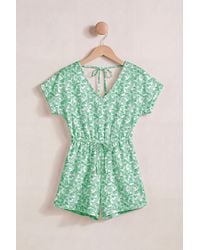 Enorsia - Roll Up Sleeves Aop Play Suit - Lyst