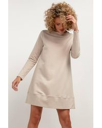 Love Lace - Autumn Trapezoid Knit Dress With Pleat - Lyst