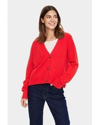 Saint Tropez - Invasz Buttons V-Neck Loose Fit Cardigan - Lyst