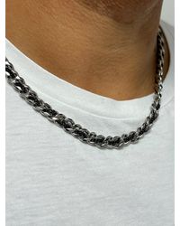 SVNX - Silver And Black Woven Chain - Lyst