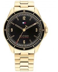 Tommy Hilfiger - Maverick Gold Plated Stainless Steel Classic Analogue Watch - 1791903 - Lyst
