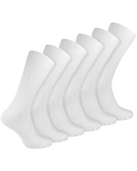 Sock Snob - 6 Pairs Plain Coloured Cotton Rich Ribbed Dress Socks - Lyst